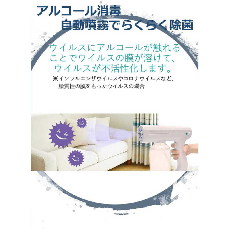 ロジック ロジック らくらく除菌ガンスプレー (800ml) ホワイト TOMO-001 TOMO-001