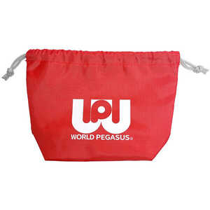 エスシー ワッペ 巾着ポーチ レッド WP7802