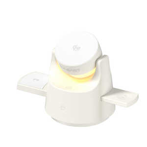 SUNEAST Qi2 25W 4in1���C�����X�[�d�� 3�䓯���[�d�\ �p�x���� 4�i�K�������C�g�t �z���C�g SE-WC025GC001WHF