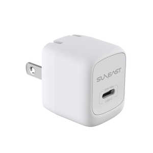 SUNEAST PD対応USB急速充電器 30w USB-C ［1ポート / USB Power Delivery対応 / GaN(窒化ガリウム) 採用］ ホワイト SE-AC030BN002WHF