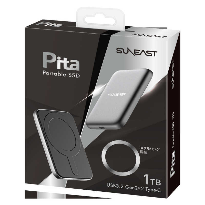 SUNEAST SUNEAST ポータブルSSD-USB3.2Gen2x2対応-書込2000MB/s読込1800MB/1TB ［ポータブル型］ SE-PS0001T2LP1F SE-PS0001T2LP1F