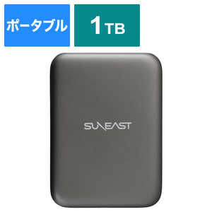 SUNEAST ポータブルSSD-USB3.2Gen2x2対応-書込2000MB/s読込1800MB/1TB ［ポータブル型］ SE-PS0001T2LP1F