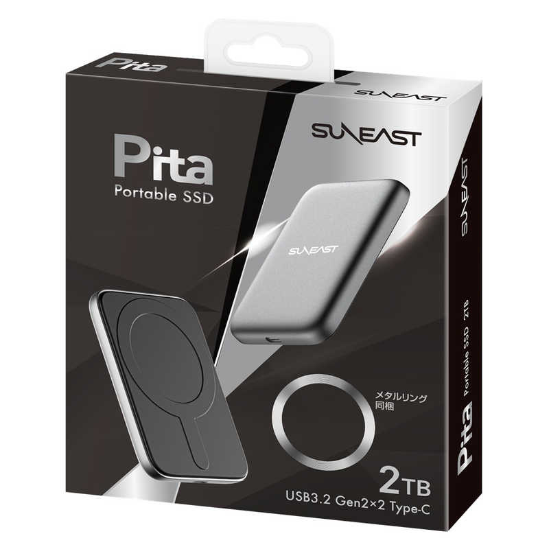 SUNEAST SUNEAST ポータブルSSD-USB3.2Gen2x2対応-書込2000MB/s読込1800MB/2TB ［ポータブル型］ SE-PS0002T2LP1F SE-PS0002T2LP1F