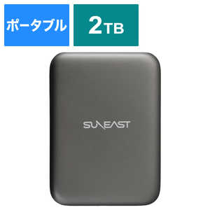 SUNEAST ポータブルSSD-USB3.2Gen2x2対応-書込2000MB/s読込1800MB/2TB ［ポータブル型］ SE-PS0002T2LP1F