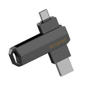 SUNEAST 外付けSSD スティック型 Revolve R10 シリーズ 1TB USB 3.2(Gen 2)USB Type C/USB-A両対応 回転式カバー  ［ポータブル型］ SE-PS0001T2LO1BF