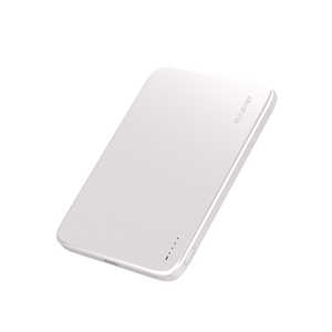 SUNEAST ���ő̃��o�C���o�b�e���[ ���ő̓d�r�̗p 5000mAh �����^7.2mm Qi2�Ή� �}�O�l�b�g�� �ő�15W���C�����X�[�d �m1�|�[�g�n �z���C�g SE-PB050BC003WHF