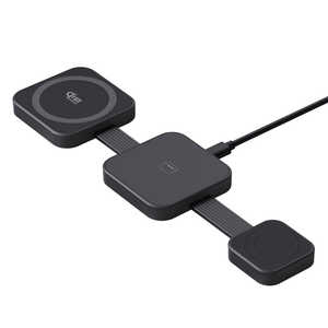 SUNEAST Qi2 25W 3in1���C�����X�[�d�� �܂肽���ݎ� 3�䓯���[�d�\ �u���b�N SE-WC025FC004WHF