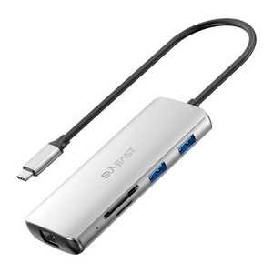 SUNEAST USB Type-C ドッキングステーション マルチハブ 8in1 PD100W給電可能 ケーブル長25cm アルミ合金 ［USB Power Delivery対応］ SE-HUB081ADPLCF