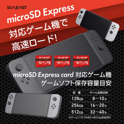 SUNEAST microSD Expressカード Switch 2対応 ［Class10 / 256GB］ SE