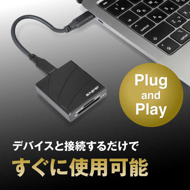SUNEAST SUNEAST カードリーダー USB-C USB3.2 Type-C 2-in-1 SUNEAST ULTIMATE PRO(アルティメイトプロ) SE-RWMASDU2H3D2 SE-RWMASDU2H3D2