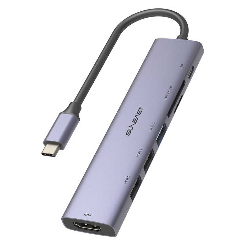 SUNEAST SUNEAST USB PD対応 ドッキングステーション/USBハブ［バスパワー /7ポート /USB 3.2 Gen1対応 /USB Power Delivery対応］ SE-DSRC71A3MSDP SE-DSRC71A3MSDP