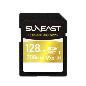 SUNEAST SDXCカード UHS-I V30 ULTIMATE PRO(S225 GOLDシリーズ)U3 (Class10/128GB) SE-FS1128G23W1F