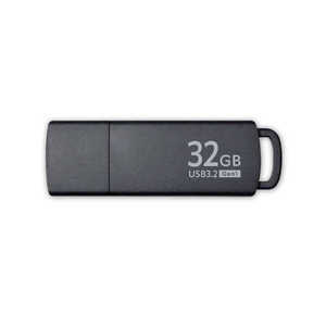 ORIGINALBASIC USBメモリ ［32GB /USB TypeA /USB3.2 /キャップ式］ ブラック OBUM3A032G