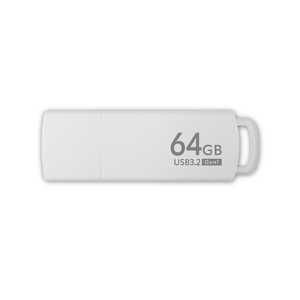 ORIGINALBASIC USBメモリ ［64GB /USB TypeA /USB3.2 /キャップ式］ ホワイト OBUM3A064G