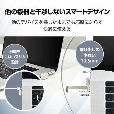 SUNEAST 極小型 外付け ポータブル SSD Nano 256GB Type-C USB3.2 Gen