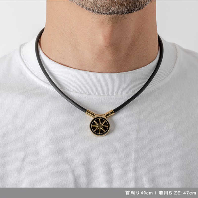 BANDEL BANDEL Healthcare Necklace Earth 2.0 Black×Gold HLCNE2BG47 HLCNE2BG47