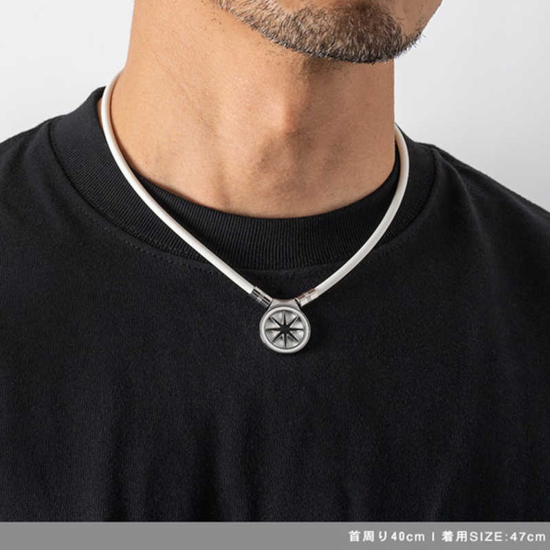 BANDEL BANDEL Healthcare Necklace Earth 2.0 White×Silver HLCNE2WS47 HLCNE2WS47