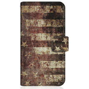 CASEMARKET Samsung Galaxy A51 5G スリム手帳型ケース アメリカン モノトーン ブラック フラッグス ヴィンテージ プリント NY SC-54A-BCM2S2311-78