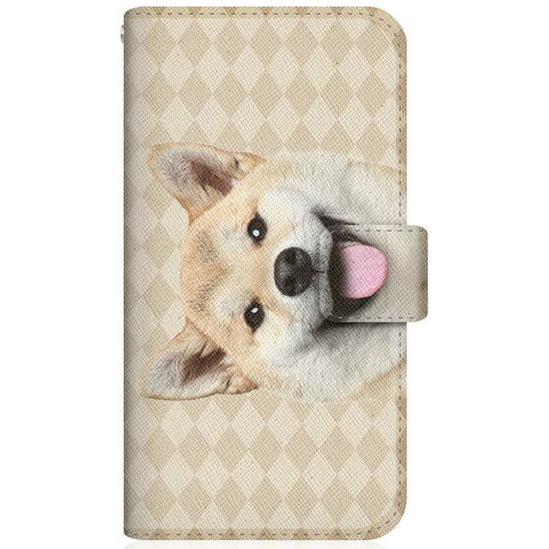 CASEMARKET CASEMARKET Samsung Galaxy A51 5G スリム手帳型ケース ZAKKA ZOO ノート キュート つぶらな瞳 柴犬 ワンワン フレンチ ダイヤ柄 ベージュ SC-54A-BCM2S2821-78 SC-54A-BCM2S2821-78
