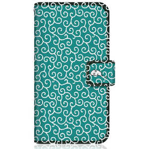 CASEMARKET Samsung Galaxy A51 5G スリム手帳型ケース キュート 唐草模様 ミントグリーン カラクサ SCG07-BCM2S2085-78