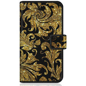 CASEMARKET Samsung Galaxy A21 �X�����蒠�^�P�[�X �N�C�[�� �S�[���h �_�}�X�N & �u���b�N �_�C�A���[ SC-42A-BCM2S2034-78