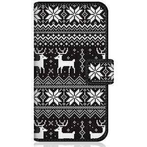 CASEMARKET iPhone 12 スリム手帳型ケース フェアアイル ディアー モノクロ iPhone12-BCM2S2025-78 CASEMARKET iPhone 12 スリム手帳型ケース フェアアイル ディアー モノクロ iPhone12-BCM2S2025-78