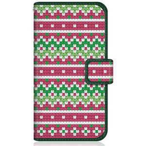 CASEMARKET iPhone 12 スリム手帳型ケース December pattern 北欧 ウインター ニット iPhone12-BCM2S2032-78