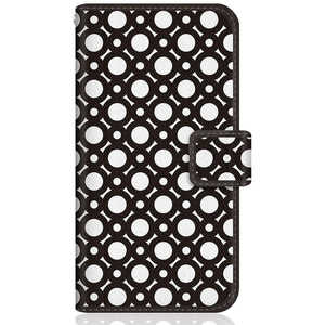 CASEMARKET iPhone 12 スリム手帳型ケース Geometric Pattern 幾何学模様 モノトーン The Circle chain iPhone12-BCM2S2109-78