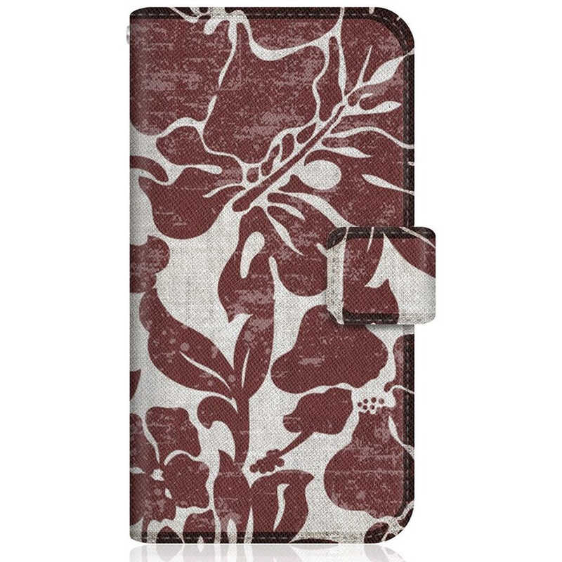 CASEMARKET CASEMARKET iPhone 12 スリム手帳型ケース トロピカル タヒチ柄 モンステラ & ハイビスカス レッド iPhone12-BCM2S2134-78 iPhone12-BCM2S2134-78