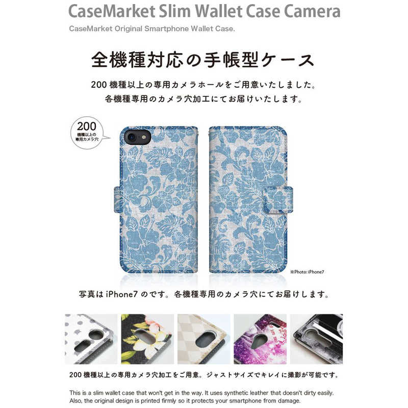 CASEMARKET CASEMARKET iPhone 12 スリム手帳型ケース トロピカル タヒチ柄 モンステラ & ハイビスカス リバティ ブルー iPhone12-BCM2S2137-78 iPhone12-BCM2S2137-78