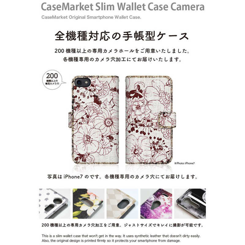 CASEMARKET CASEMARKET iPhone 12 スリム手帳型ケース トロピカル タヒチ柄 リバティ ボタニカル レッド iPhone12-BCM2S2140-78 iPhone12-BCM2S2140-78