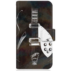 CASEMARKET iPhone 12 スリム手帳型ケース バックイン ブラック ギター スリム ダイアリー iPhone12-BCM2S2168-78