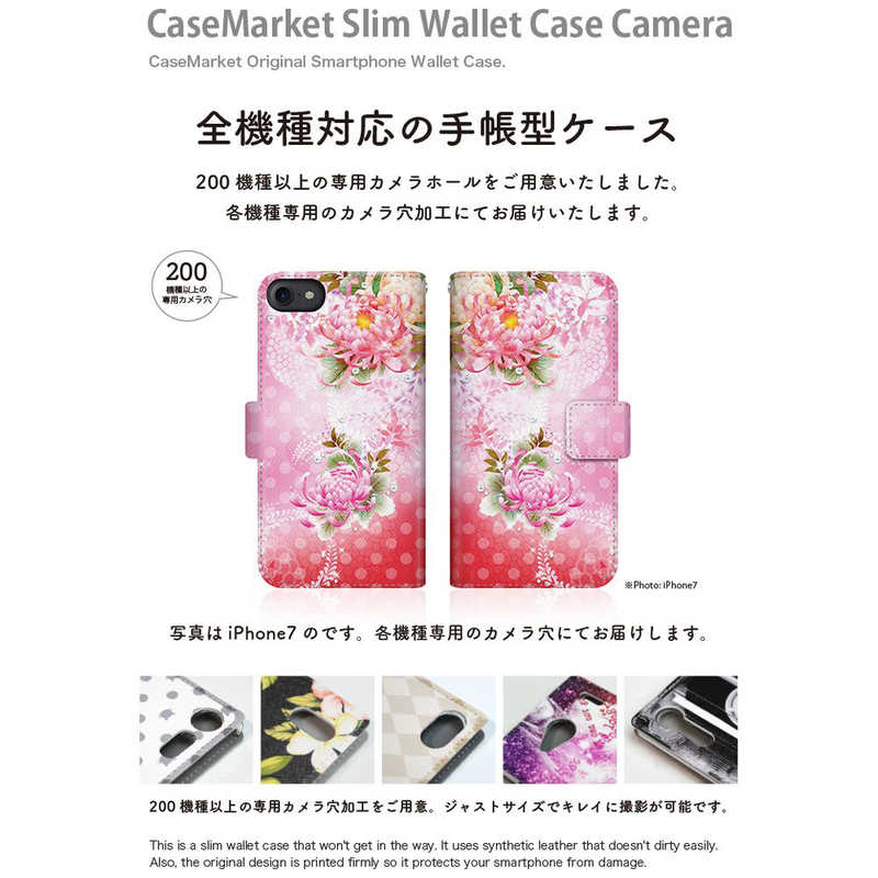 CASEMARKET CASEMARKET iPhone 12 スリム手帳型ケース 華の乱舞 和柄 ボタニカル - ピンク iPhone12-BCM2S2477-78 iPhone12-BCM2S2477-78