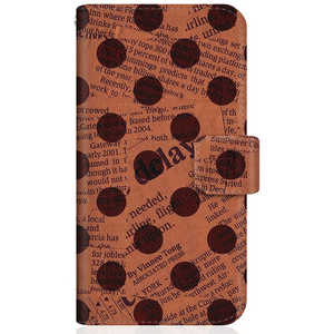 CASEMARKET iPhone 12 スリム手帳型ケース Newspaper Dot ビンテージ オレンジ クラシック iPhone12-BCM2S2552-78