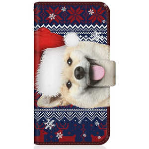 CASEMARKET iPhone 12 スリム手帳型ケース ZAKKA ZOO ノート キュート つぶらな瞳 柴犬 ワンワン 北欧柄 サンタクロース iPhone12-BCM2S2824-78
