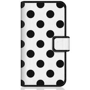 CASEMARKET iPhone 12 mini スリム手帳型ケース ドット モノクロ パターン ホワイト iPhone12mini-BCM2S2018-78 CASEMARKET iPhone 12 mini スリム手帳型ケース ドット モノクロ パターン ホワイト iPhone12mini-BCM2S2018-78