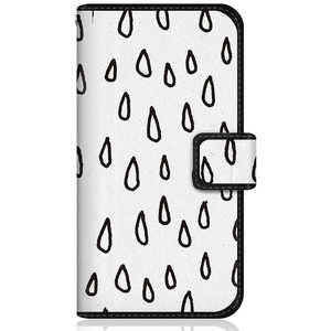 CASEMARKET iPhone 12 mini スリム手帳型ケース Det regnar Design 北欧デザイン ダイアリー 雨音の模様 iPhone12mini-BCM2S2036-78