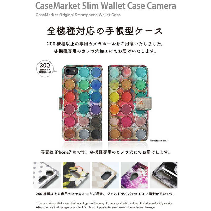 CASEMARKET CASEMARKET iPhone 12 mini スリム手帳型ケース カラー パレット 絵の具 デザイン アート iPhone12mini-BCM2S2038-78 iPhone12mini-BCM2S2038-78