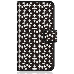 CASEMARKET iPhone 12 mini スリム手帳型ケース Geometric Pattern 幾何学模様 モノトーン The Circle iPhone12mini-BCM2S2094-78