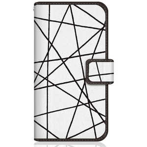 CASEMARKET iPhone 12 mini スリム手帳型ケース 北欧 モダン モノトーン リンヤ Black iPhone12mini-BCM2S2111-78