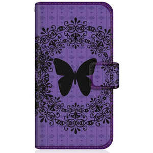 CASEMARKET iPhone 12 mini スリム手帳型ケース 紫蝶々 スリム ダイアリー iPhone12mini-BCM2S2212-78