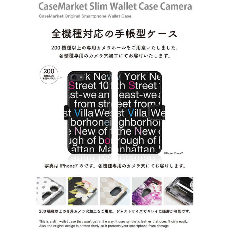 CASEMARKET CASEMARKET Samsung Galaxy Note10+ スリム手帳型ケース New York Typography スリム ダイアリー SC-01M-BCM2S2632-78 SC-01M-BCM2S2632-78