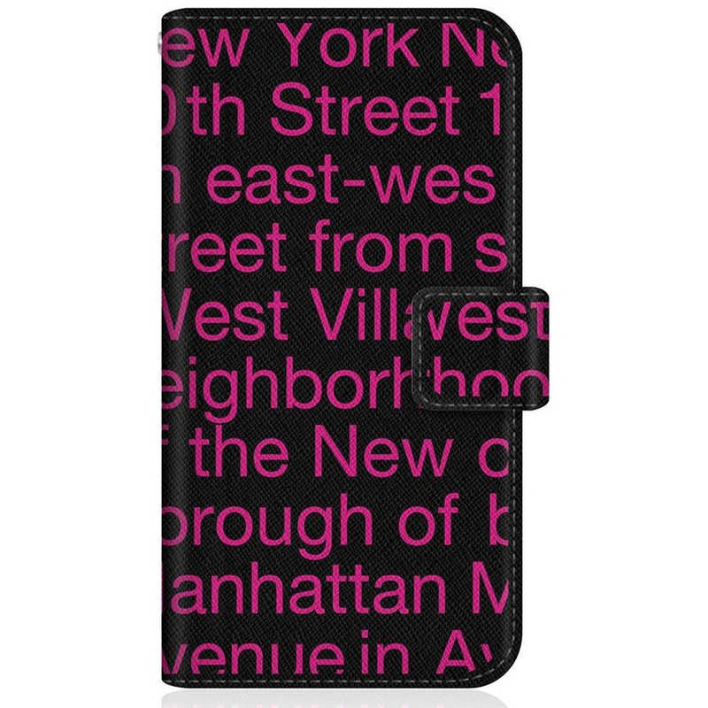 CASEMARKET CASEMARKET Samsung Galaxy Note10+ スリム手帳型ケース New York Typography - ピンク スリム ダイアリー SC-01M-BCM2S2633-78 SC-01M-BCM2S2633-78