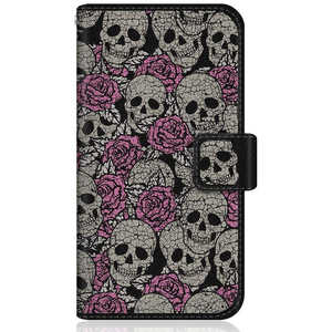 CASEMARKET LG V60 ThinQ 5G L-51A スリム手帳型ケース スカル & ローズ ロックテイスト ダメージ L-51A-BCM2S2033-78 CASEMARKET LG V60 ThinQ 5G L-51A スリム手帳型ケース スカル & ローズ ロックテイスト ダメージ L-51A-BCM2S2033-78