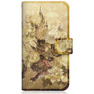 CASEMARKET LG V60 ThinQ 5G L-51A スリム手帳型ケース 屏風 和柄 雲 獅子 菊花紋章 風雲 L-51A-BCM2S2131-78