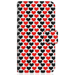 CASEMARKET LG V60 ThinQ 5G L-51A スリム手帳型ケース 赤黒 ハート パターン スリム ダイアリー L-51A-BCM2S2228-78 CASEMARKET LG V60 ThinQ 5G L-51A スリム手帳型ケース 赤黒 ハート パターン スリム ダイアリー L-51A-BCM2S2228-78