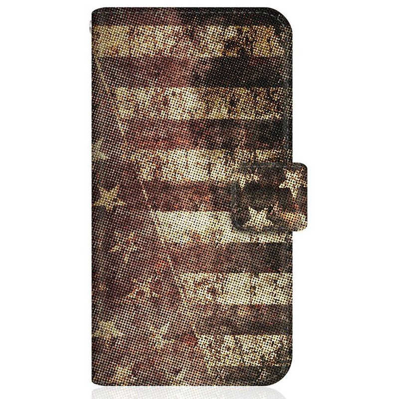 CASEMARKET CASEMARKET Xiaomi Redmi Note 9S スリム手帳型ケース アメリカン モノトーン ブラック フラッグス ヴィンテージ プリント NY M2003J6A1R-BCM2S2311-78 M2003J6A1R-BCM2S2311-78
