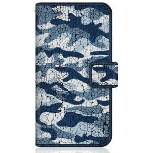 CASEMARKET Samsung Galaxy S20 Ultra 5G スリム手帳型ケース カモフラージュ パターン カモ柄 アーミー ブルー SM-G9880-BCM2S2026-78