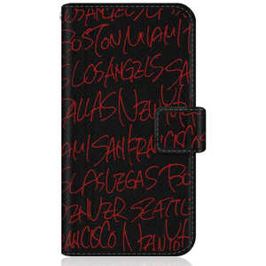 CASEMARKET Samsung Galaxy S20 Ultra 5G スリム手帳型ケース United State City アメリカン シティー タイポグラフィー レッド SM-G9880-BCM2S2125-78