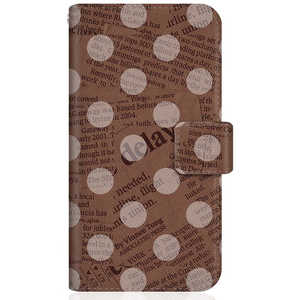 CASEMARKET Samsung Galaxy S20 Ultra 5G スリム手帳型ケース Newspaper Dot ビンテージ ブラウン クラシック SM-G9880-BCM2S2551-78